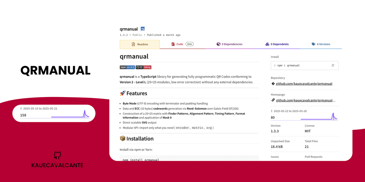 Screenshot do projeto Qrmanual